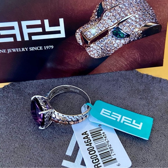 Effy Jewelry - EFFY Sterling Silver & 18K Rose Gold Amethyst Ring